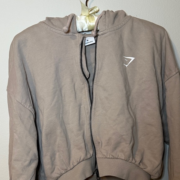 Gymshark Taupe Zip-Up Hoodie - Picture 4 of 8